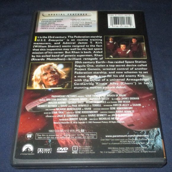 Star Trek II: The Wrath of Khan (DVD, 2000) - Picture 3 of 3